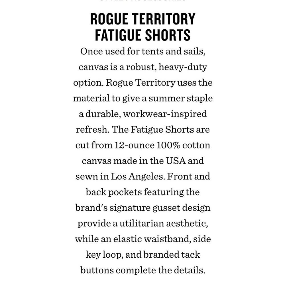 RGT Rogue Territory Fatigue Shorts 30 Cotton Denim Heritage Japan Blue - Picture 10 of 14